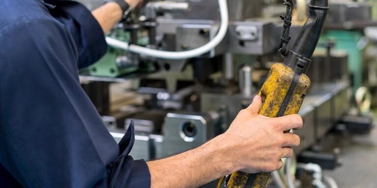 Leveling a Refurbished Die Casting Machine