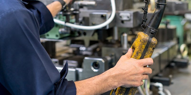 Leveling a Refurbished Die Casting Machine
